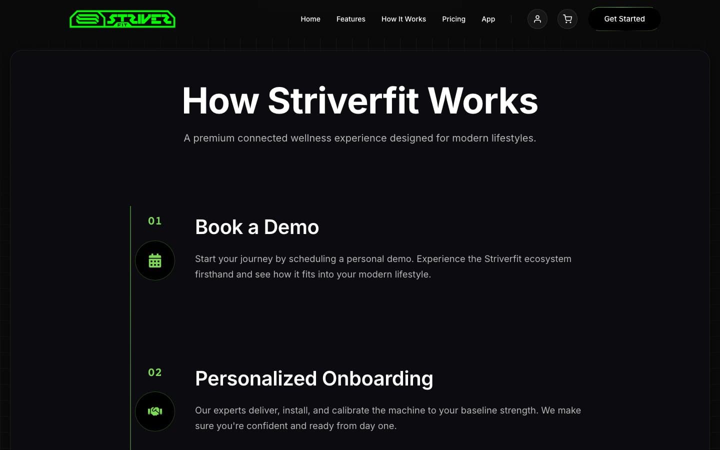 How StriverFit works page